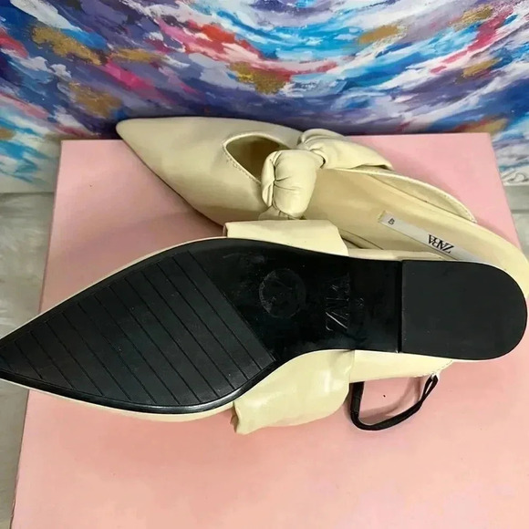 Zara Cream Bow Mule - Picture 9 of 9